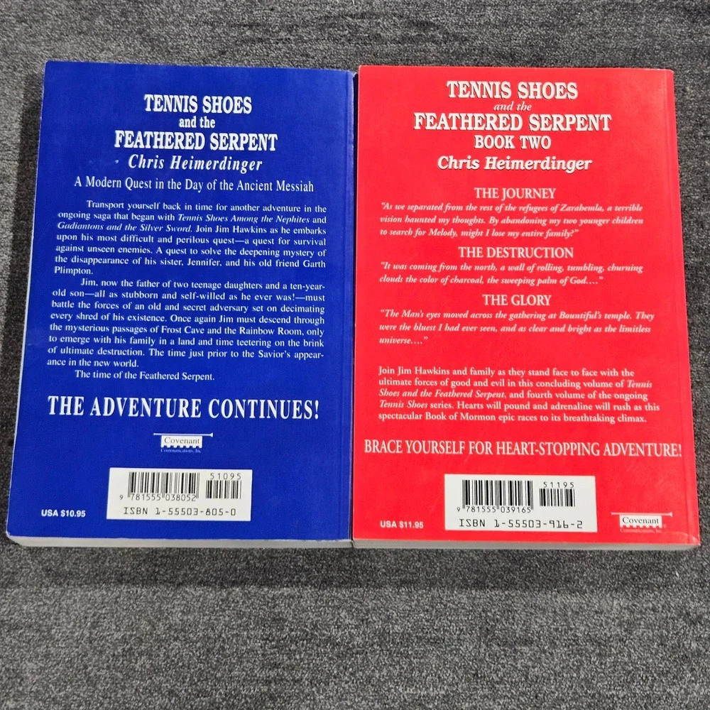 SIGNED Tennis Shoes‎ and the Feathered Serpent Books 1 & 2 Chris Heimerdinger